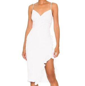 Chic Asymmetrical White Dress